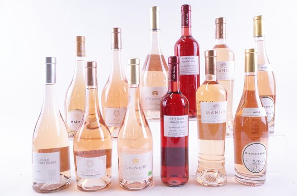 TWELVE BOTTLES FRENCH AND SPANISH ROSÉ WINE