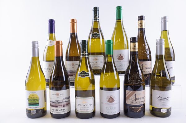 TWELVE BOTTLES FRENCH WHITE WINE