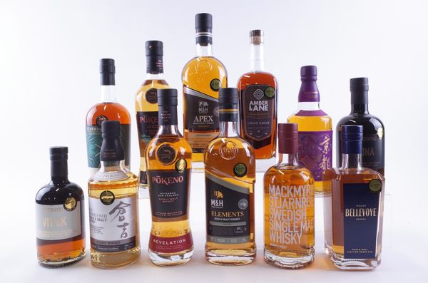 TWELVE BOTTLES WHISKY