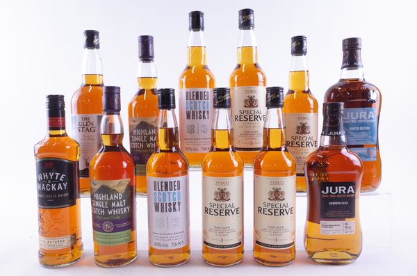 TWELVE BOTTLES SCOTCH WHISKY