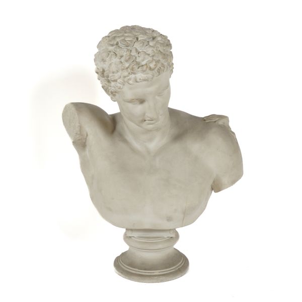 AFTER THE ANTIQUE: A PAINTED COMPOSITE BUST OF HERMES