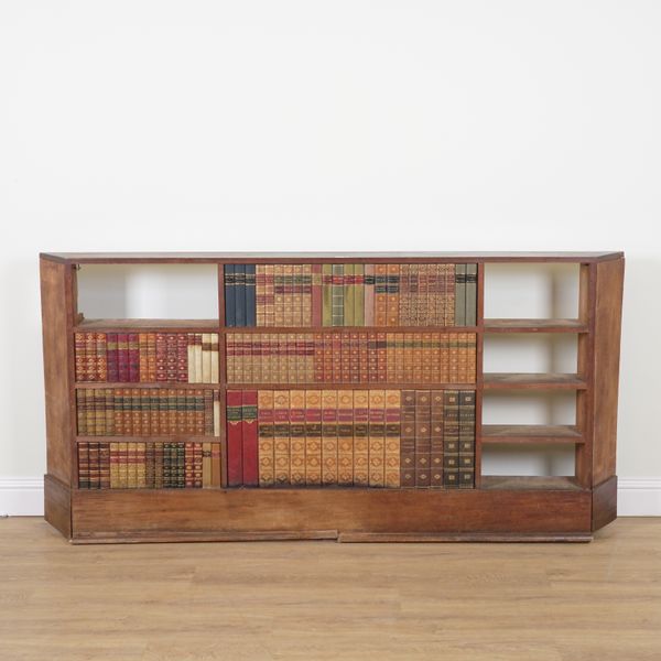 A MAHOGANY AND PINE FLOOR STANDING BOOKCASE