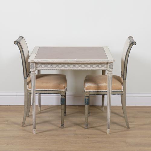 AN 18TH CENTURY STYLE SWEDISH PAINTED CENTRE TABLE (3)