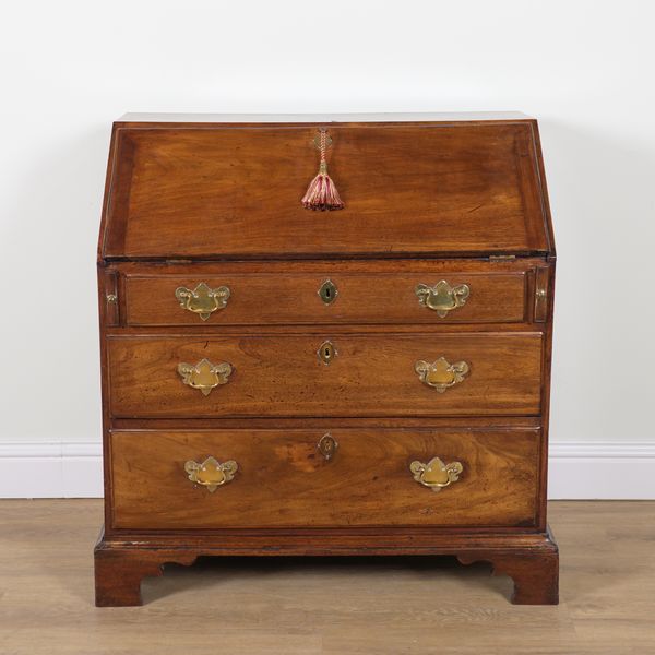 A GEORGE III MAHOGANY BUREAU