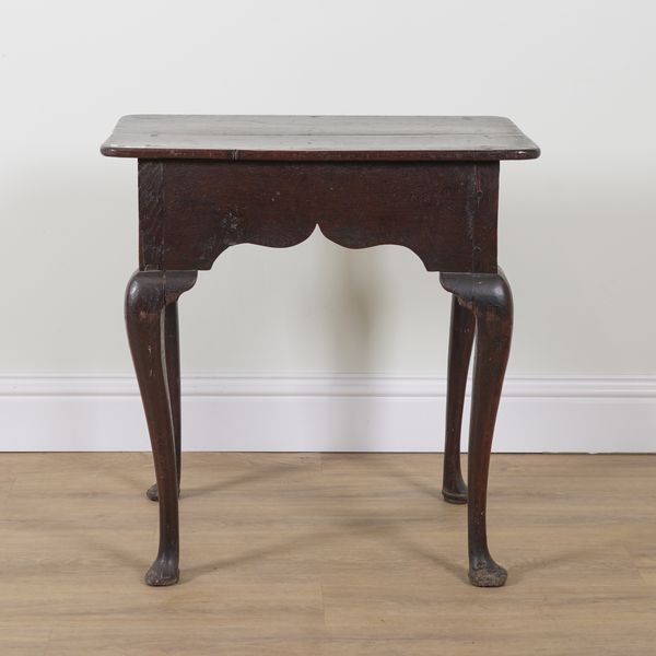 AN 18TH CENTURY AND LATER SMALL OAK LOWBOY