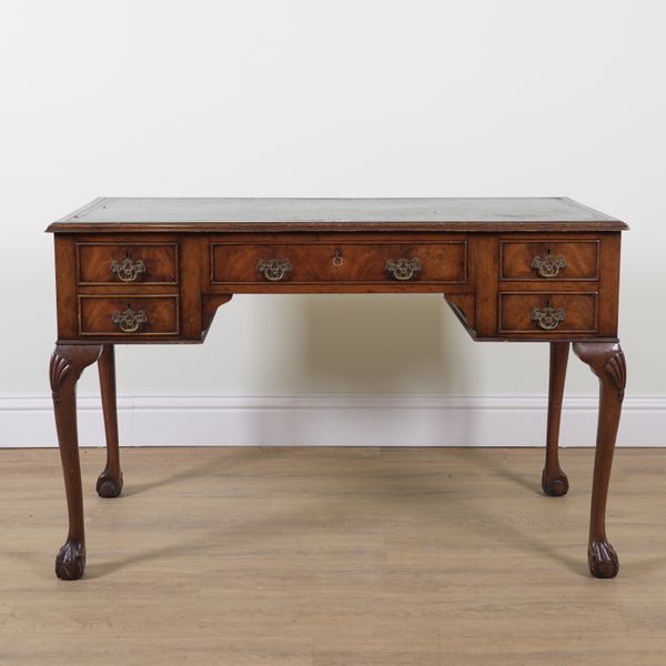 A QUEEN ANNE STYLE MAHOGANY WRITING DESK