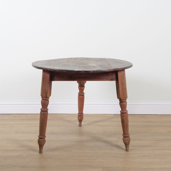 A 19TH CENURY AND LATER PINE CIRCULAR CRICKET TABLE