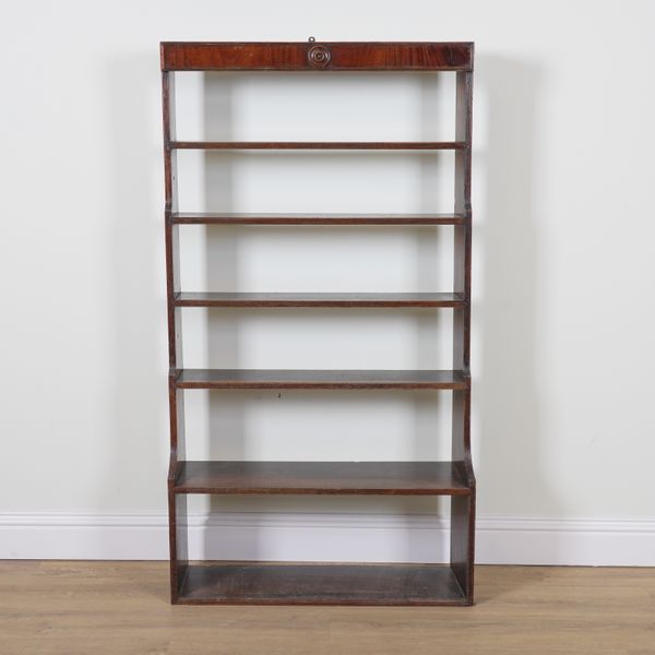 A 19TH CENTURY MAHOGANY SIX TIER OPEN BOOKCASE