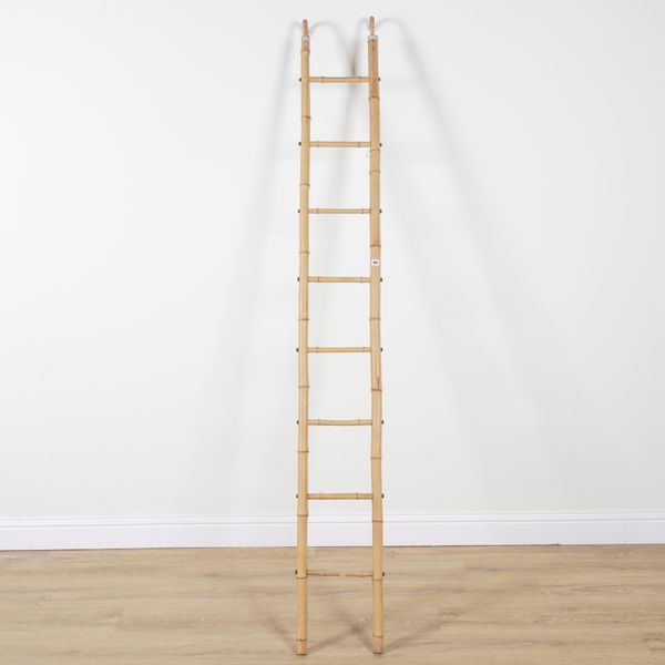 A MID 20TH CENTURY BAMBOO EIGHT RUNG LADDER