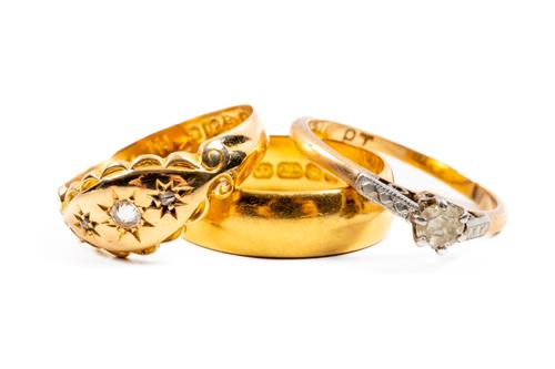 THREE GOLD RINGS (3)