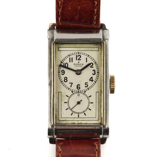 A ROLEX PRINCE STAINLESS STEEL GENTLEMAN'S WRISTWATCH