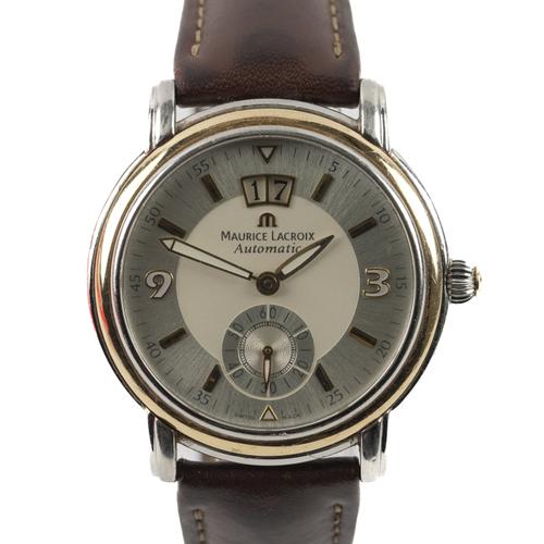 A MAURICE LACROIX STEEL AND GOLD GENTLEMAN'S AUTOMATIC WRISTWATCH