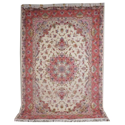 A FINE PART-SILK ESFAHAN CARPET, PERSIAN