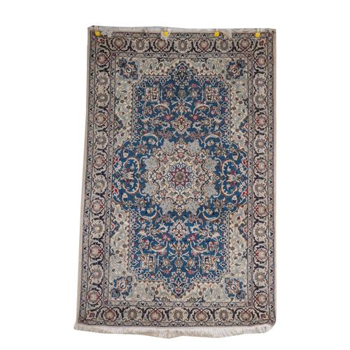 A PART-SILK ESFAHAN RUG, PERSIAN