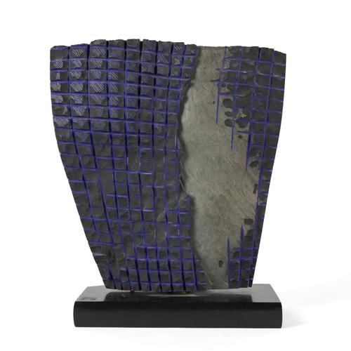 BENOIT LUYCKX (B.1955): BELGIAN BLACK MARBLE AND BLUE PIGMENT