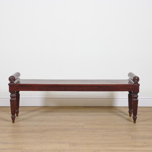 A GEORGE IV MAHOGANY WINDOW SEAT