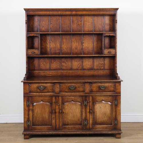 AN 18TH CENTURY STYLE OAK DRESSER
