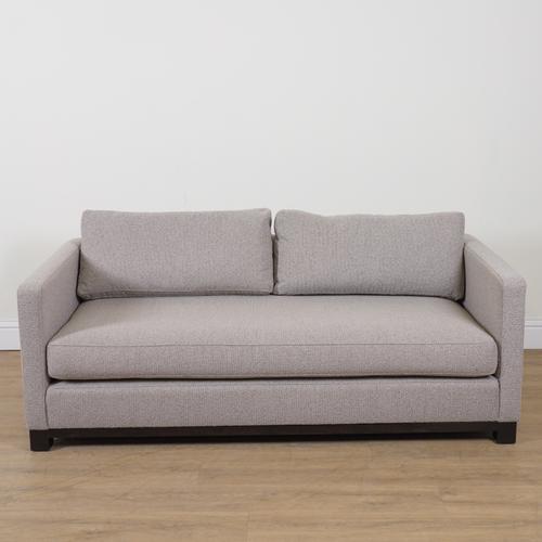 ROBERT LANGFORD, SAMANTHA; AN UPHOLSTERED TWO SEAT SOFA