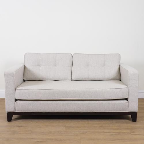 ROBERT LANGFORD, CAPRI; A MODERN UPHOLSTERED TWO SEAT SOFA