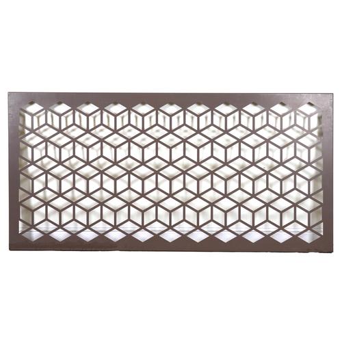 A SET OF FIVE PAINTED STEEL GARDEN PRIVACY SCREENS (5)