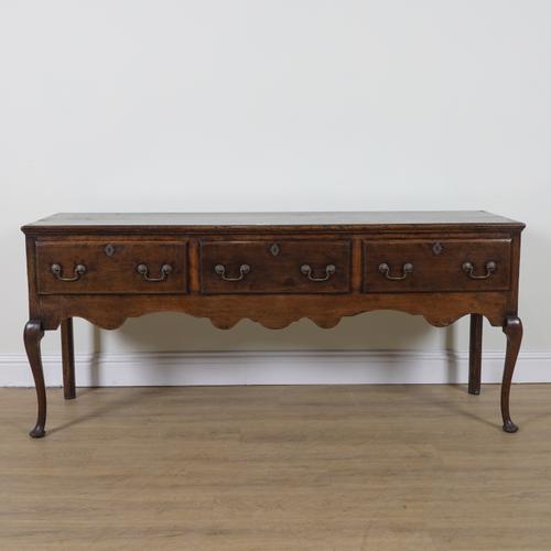 A 17TH CENTURY STYLE OAK DRESSER BASE