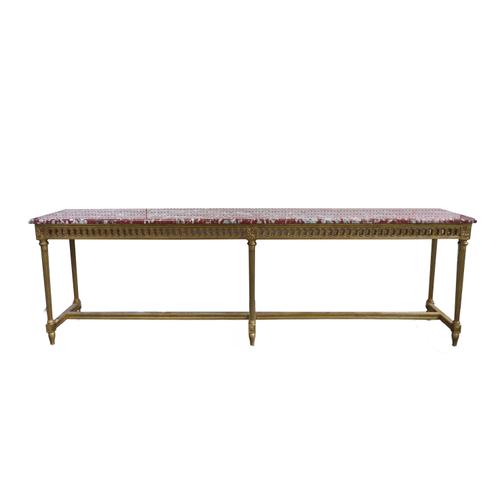 A LARGE 18TH CENTURY STYLE CONSOLE TABLE