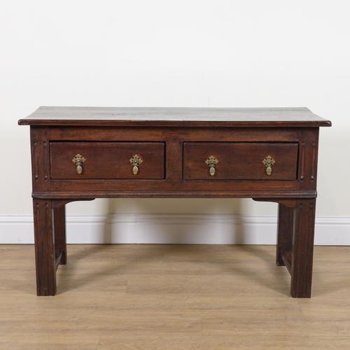 A 17TH CENTURY AND LATER OAK DRESSER BASE