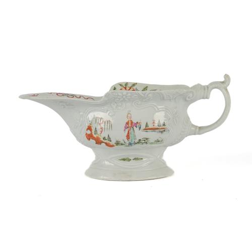 A WORCESTER HIGH-FOOTED SAUCEBOAT