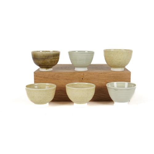 SIX STEVE HARRISON STUDIO POTTERY/PORCELAIN CUPS (6)