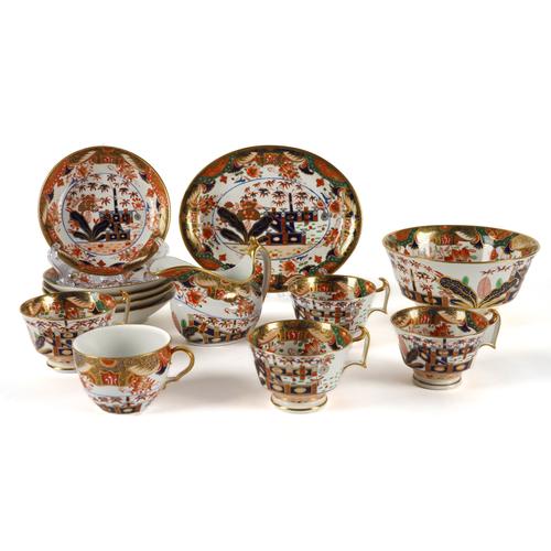 A SPODE `967' PATTERN PART TEA SERVICE ( 13)