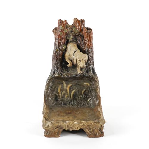 AN AUSTRIAN JOHANN MARESCH TERACCOTTA STICK STAND