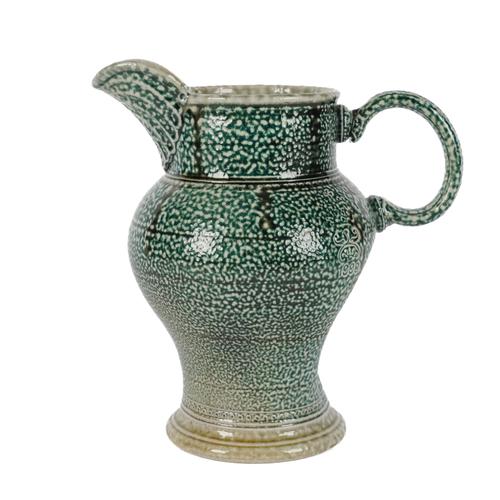 A STEVE HARRISON SALT GLAZED STUDIO POTTERY TIGERWARE JUG