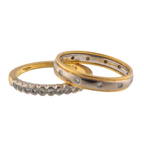 TWO DIAMOND SET BANDS