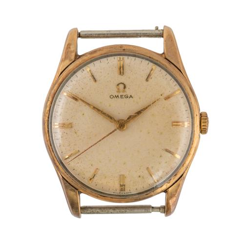 AN OMEGA 9CT GOLD CASED GENTLEMAN'S WRISTWATCH