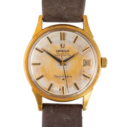 AN OMEGA CONSTELLATION AUTOMATIC 18CT GOLD CASED GENTLEMAN'S WRISTWATCH