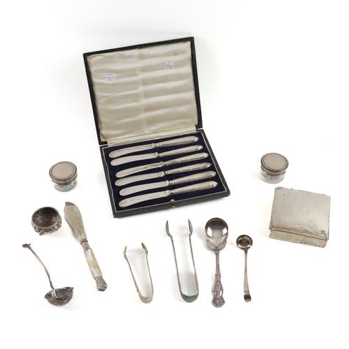 A GROUP OF SILVER, FOREIGN AND PLATED WARES (11)