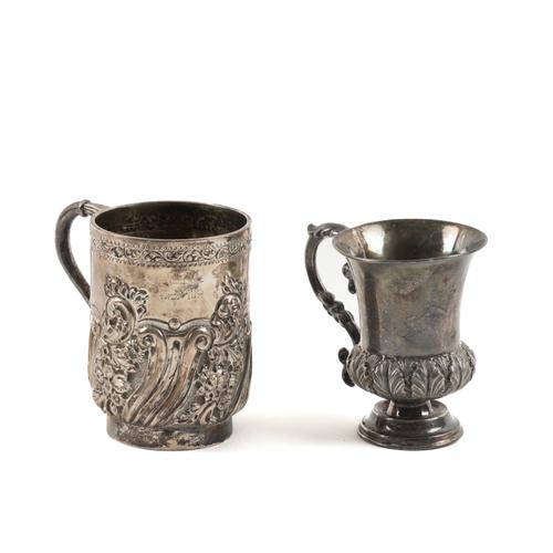 TWO VICTORIAN SILVER CHRISTENING MUGS (2)