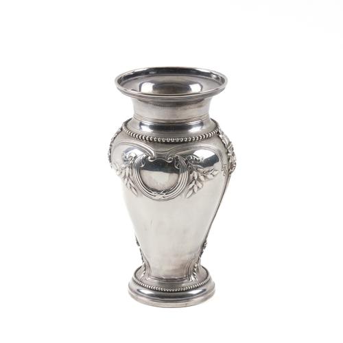 A FRENCH SILVER VASE
