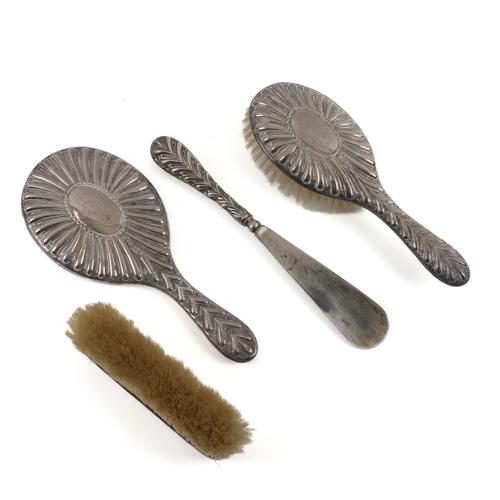A GROUP OF SILVER MOUNTED DRESSING TABLE WARES (4)