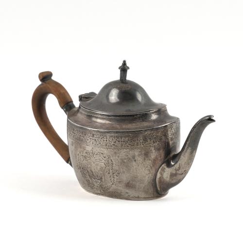 A LATE VICTORIAN SILVER BATCHELOR'S TEAPOT