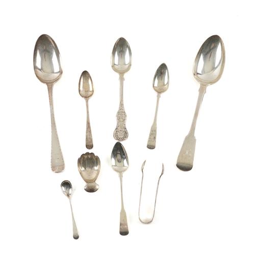 A GROUP OF SILVER TABLE FLATWARE (9)
