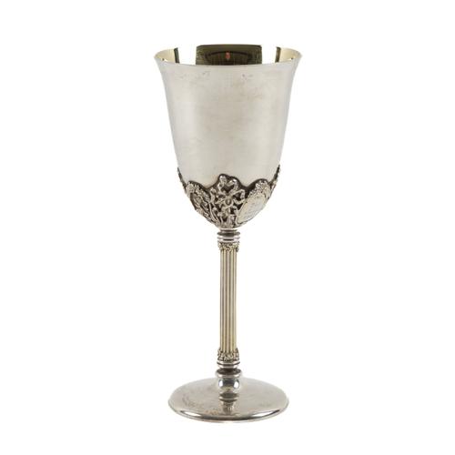 A SILVER GOBLET COMMEMORATING THE BIRTH OF PRINCE WILLIAM OF WALES, 21ST JUNE 1982
