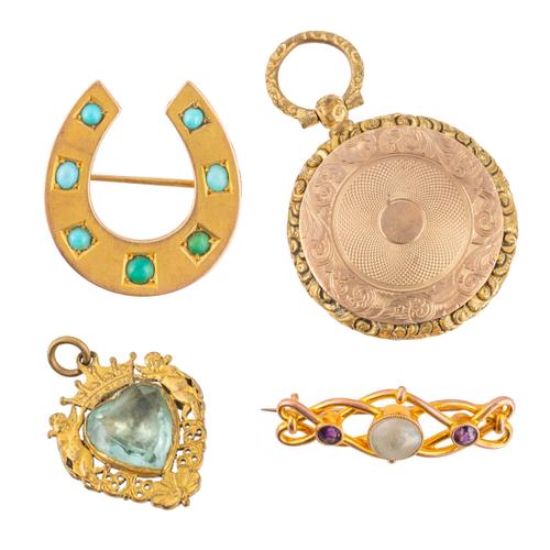 FOUR ITEMS OF JEWELLERY (4)