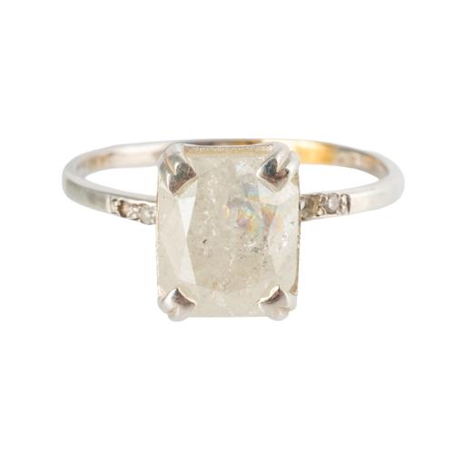 A SALT AND PEPPER DIAMOND RING