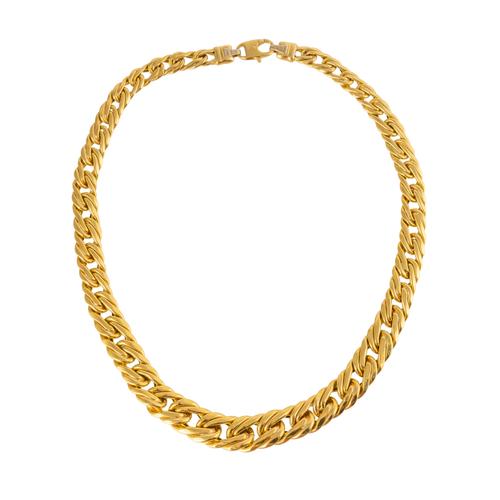 A GRADUATED FANCY LINK NECKLACE