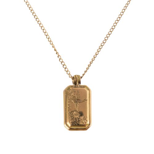 A 9CT LOCKET PENDANT