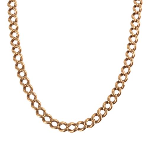 A CURB LINK CHAIN WITH TWO SWIVEL CLASPS