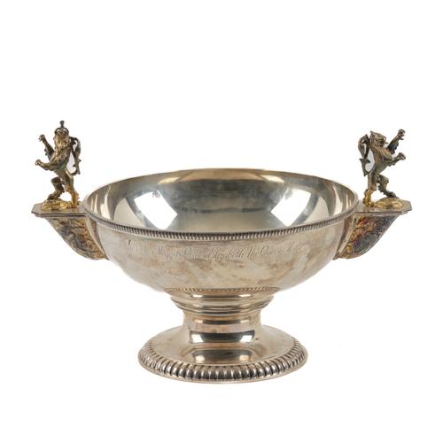 A SILVER ROYAL COMMEMORATIVE BOWL TO MARK THE QUEEN MOTHERS 90TH BIRTHDAY