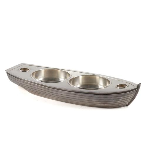 A SILVER WINE BOTTLE STAND