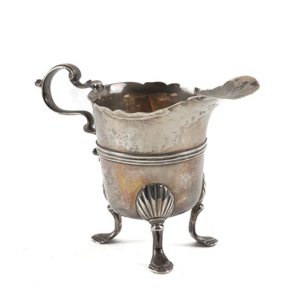 A SILVER CREAM JUG